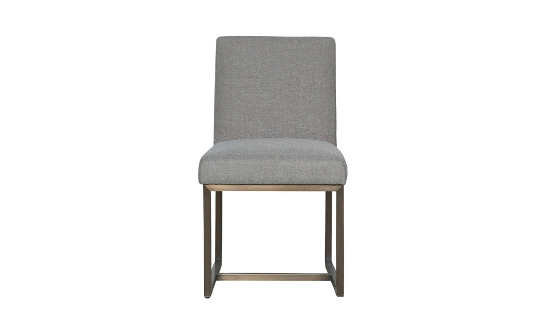 Universal Furniture Cooper Fabric Gray Side Chair with Welted Backrest
