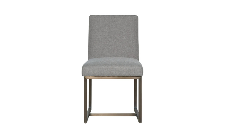 Universal Furniture Cooper Fabric Gray Side Chair with Welted Backrest