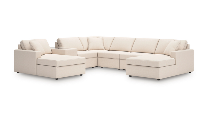 Modern Heritage Modmax Fabric Sectional Sofa with Throw pillows