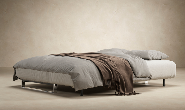 Innovation Living Supremax 2-Seater Fabric Sleeper Sofa With Sleek Chrome Legs-Jennifer Furniture