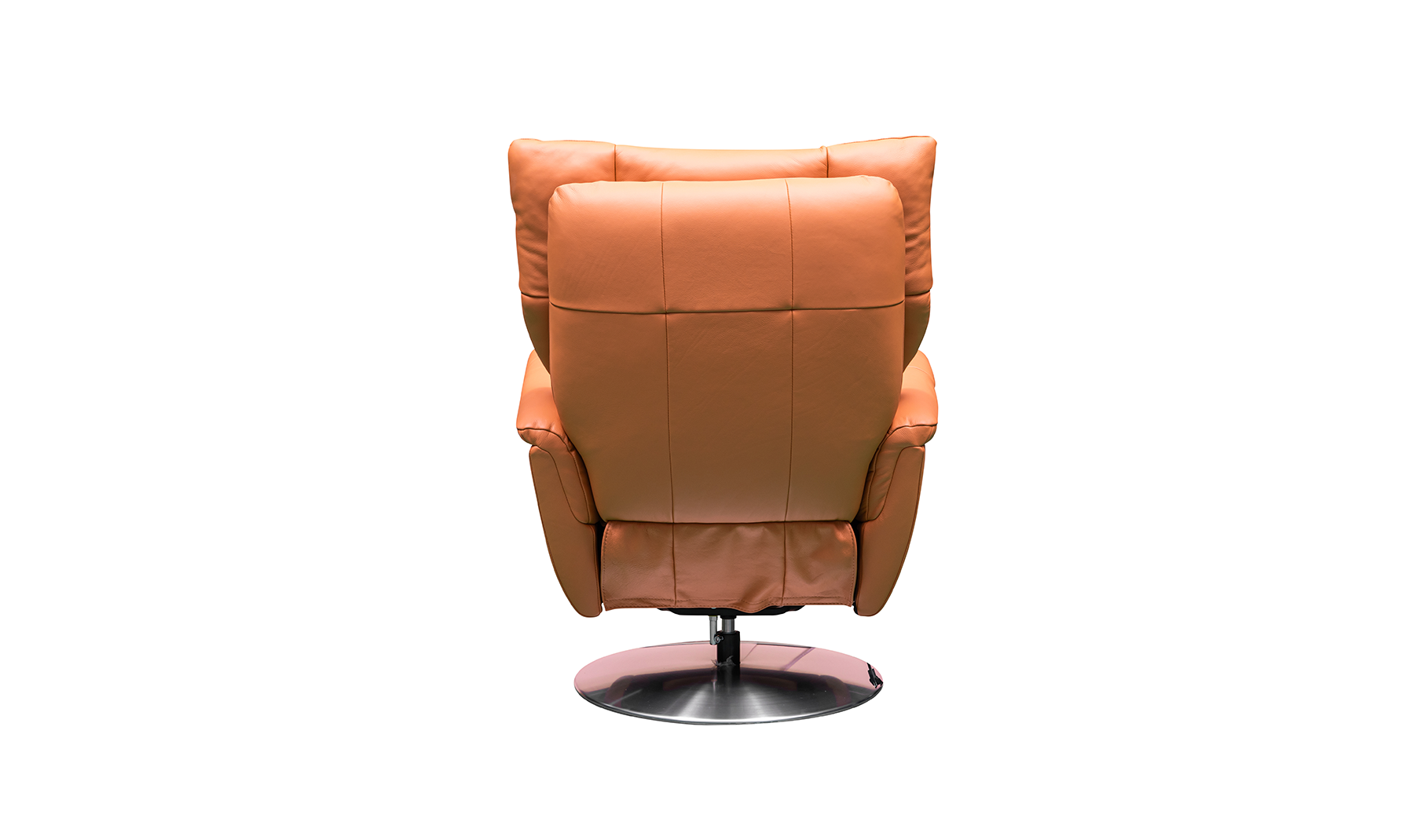 Klaussner Alessandro Double Power Recliner Leather Swivel Chair with Cushion Arms