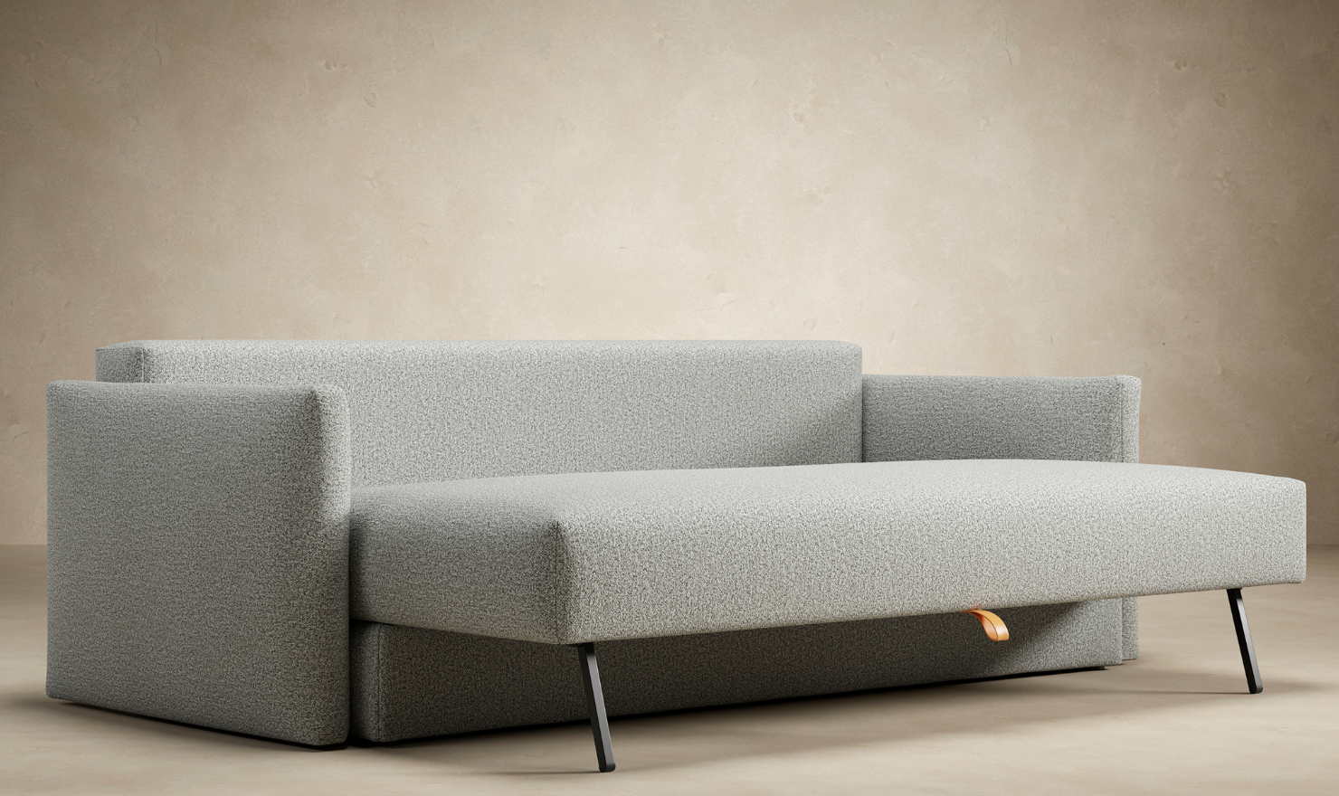 Innovation Living Tripi 2-Seater Fabric Sofa Bed With Integrated Storage-Jennifer Furniture