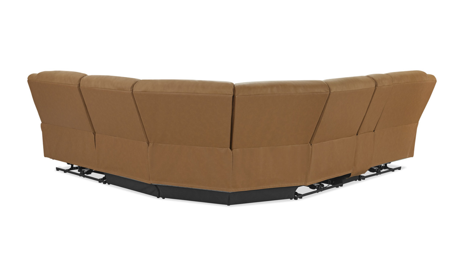 Gio Italia Wyatt Butternut Leather L-Shape Recliner Sectional Sofa-Jennifer Furniture