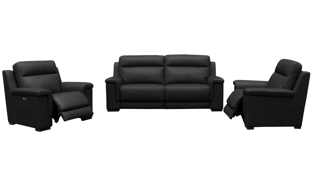 Klaussner Dakota 2 Seater Power Recliner Loveseat in Black