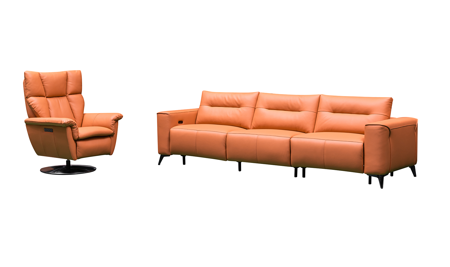 Klaussner Alessandro 3-Seater Leather Power Recliner Sofa