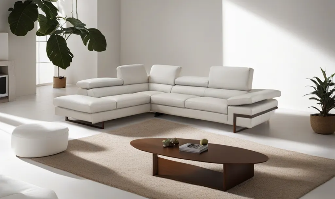 Jennifer Italia Alessia 5-Seater Leather Sectional Sofa with Chaise