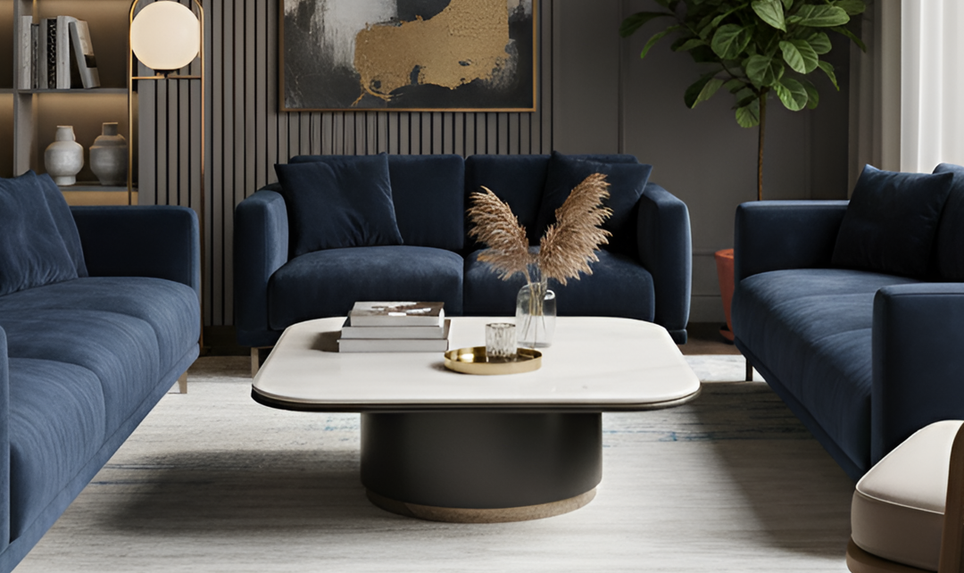 Klaussner Gioia Coffee Table with Marble Top