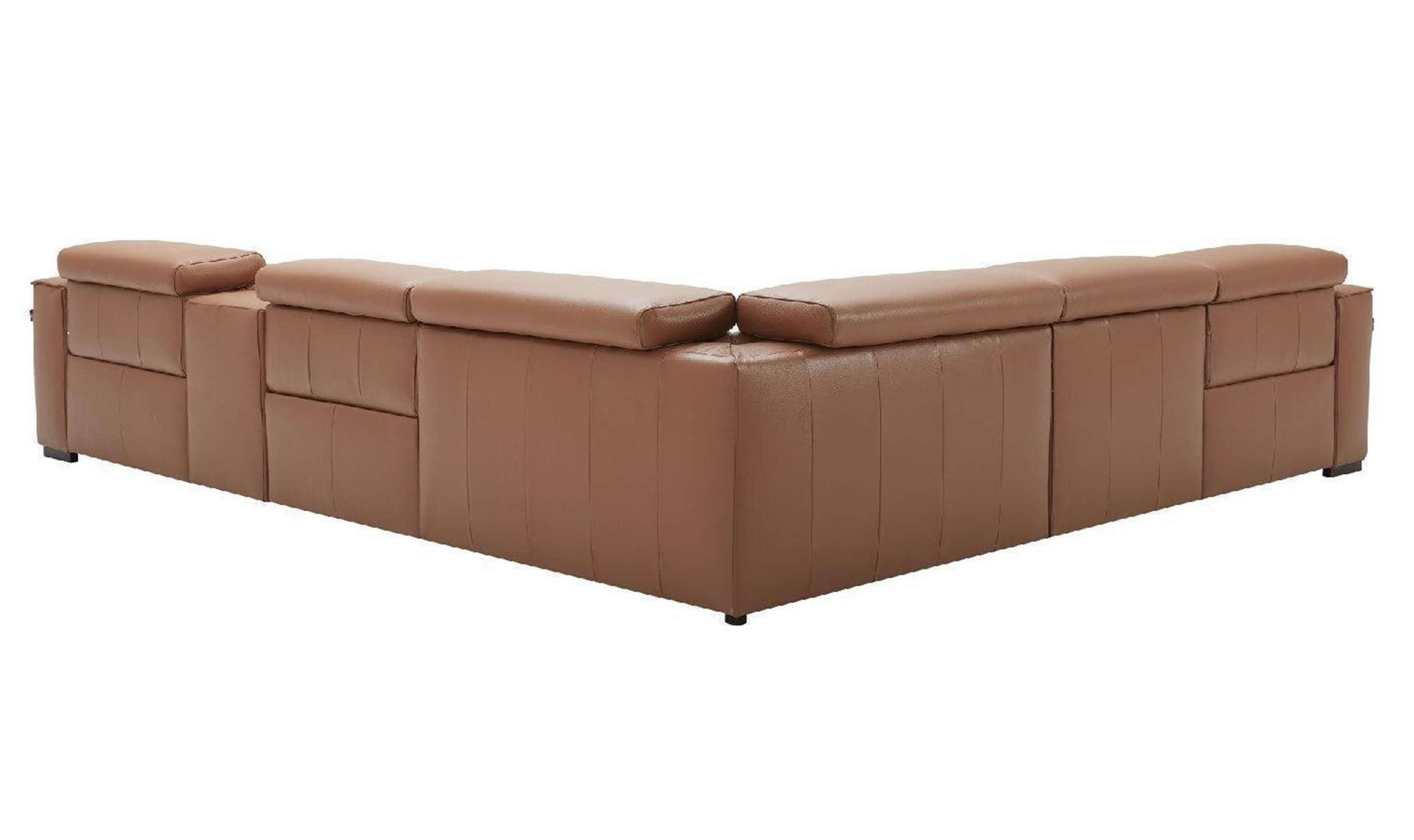 Jennifer Italia Incanto  L-Shaped Leather/Fabric Motion 6pc Sectional
