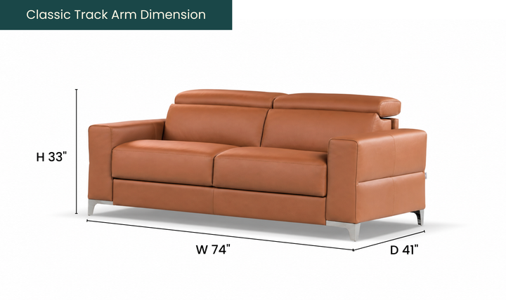 Calia Italia Eclettico Leather Power Recliner Sofa with Adjustable Headrests - Jennifer Furniture
