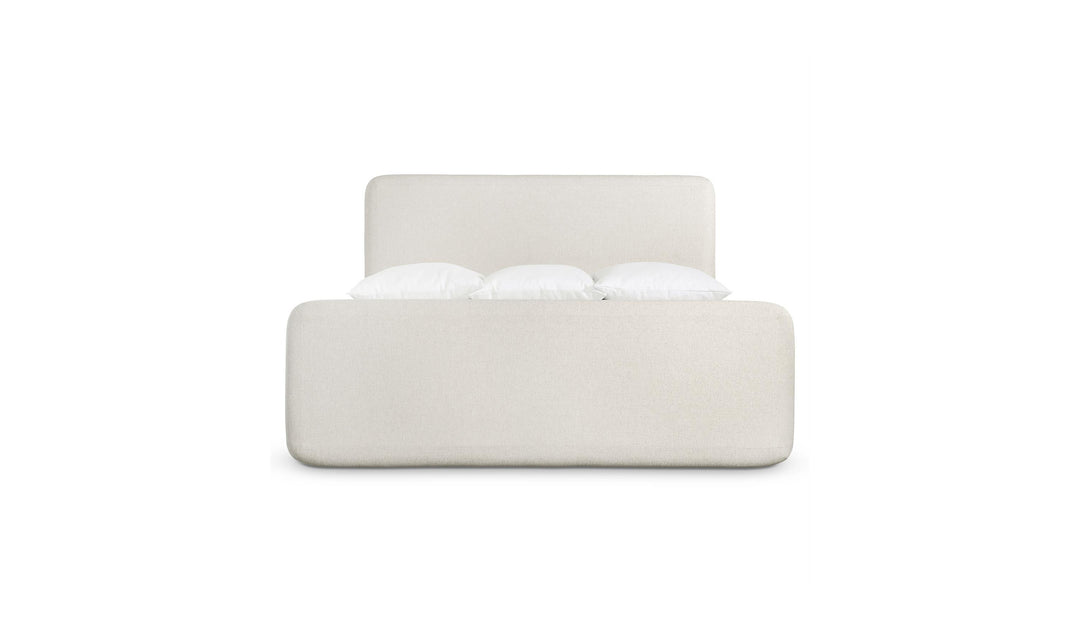 Bernhardt Antibes Lushy Upholstered Panel Bed with Rounded Panels