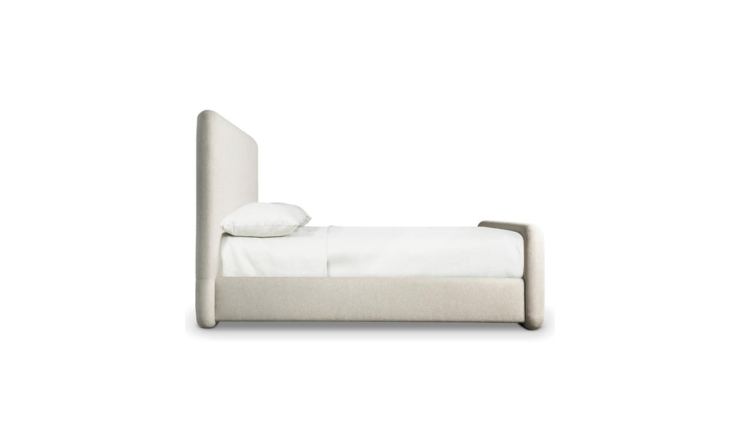 Bernhardt Antibes Lushy Upholstered Panel Bed with Rounded Panels