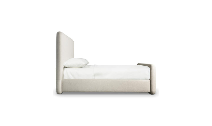 Bernhardt Antibes Lushy Upholstered Panel Bed with Rounded Panels