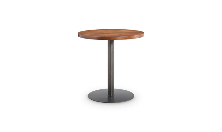 Bernhardt Loft Brasea Wood Side Table With Steel Base