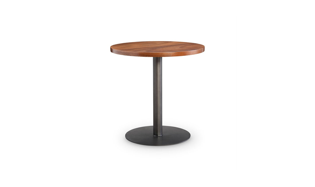 Bernhardt Loft Brasea Wood Side Table With Steel Base