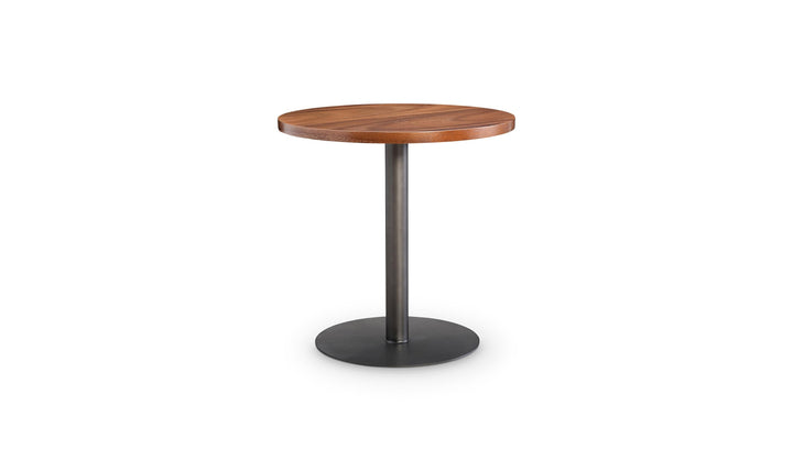 Bernhardt Loft Brasea Wood Side Table With Steel Base