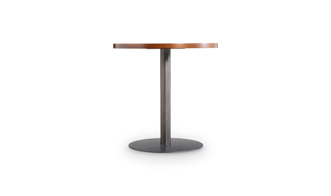 Bernhardt Loft Brasea Wood Side Table With Steel Base