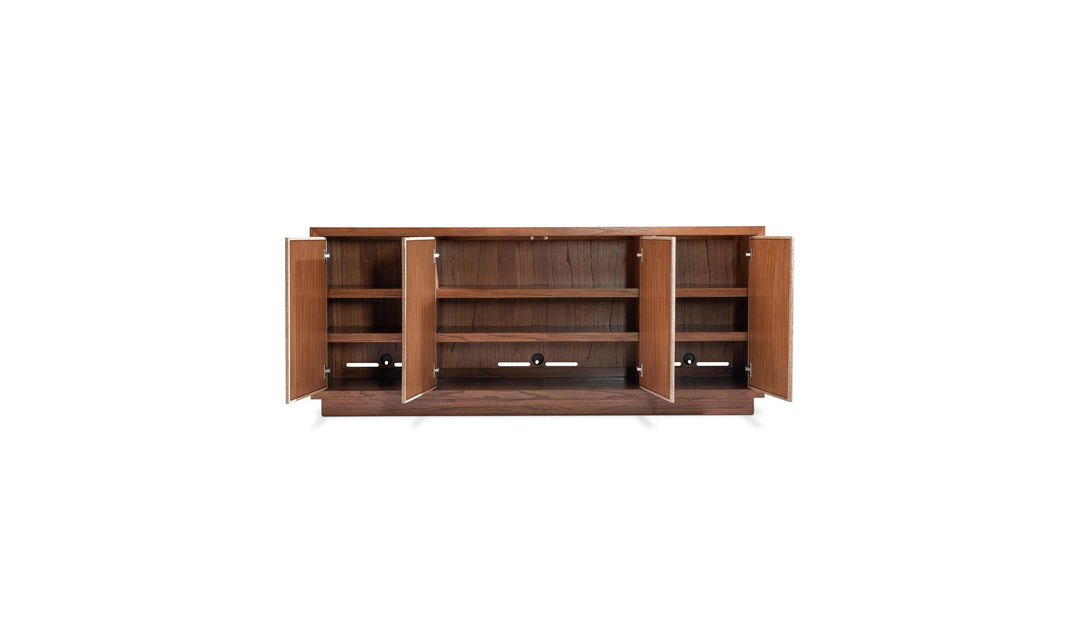 Bernhardt Loft Brasea Wood Credenza With Doors & Adjustable Shelves - Jennifer Furniture