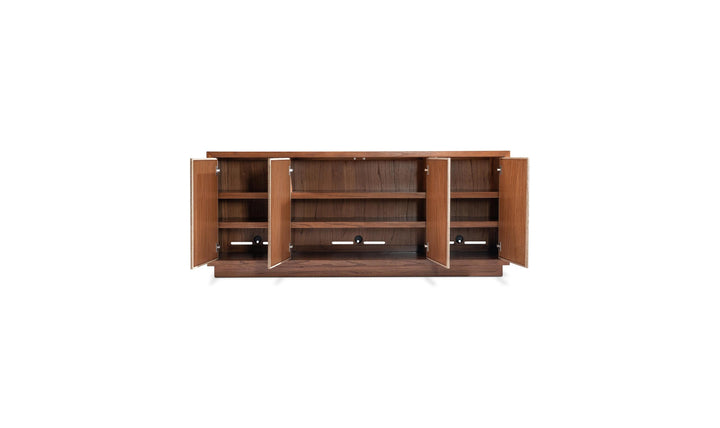 Bernhardt Loft Brasea Wood Credenza With Doors & Adjustable Shelves - Jennifer Furniture