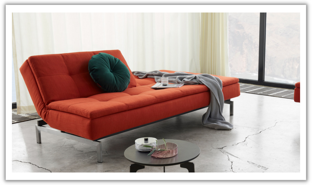Innovation Living Dublexo 2-Seater Fabric Sleeper Sofa With Stainless Steel Legs-Jennifer Furniture