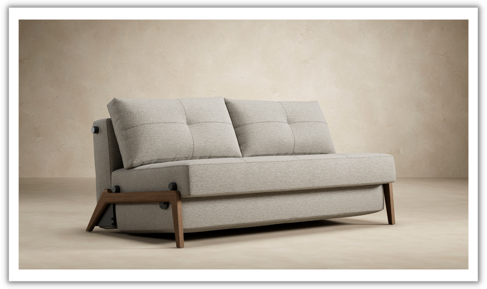 Innovation Living Cubed Fabric 2-Seater Queen Sized Sleeper Sofa With Hidden Bedding Storage-Jennifer Furniture