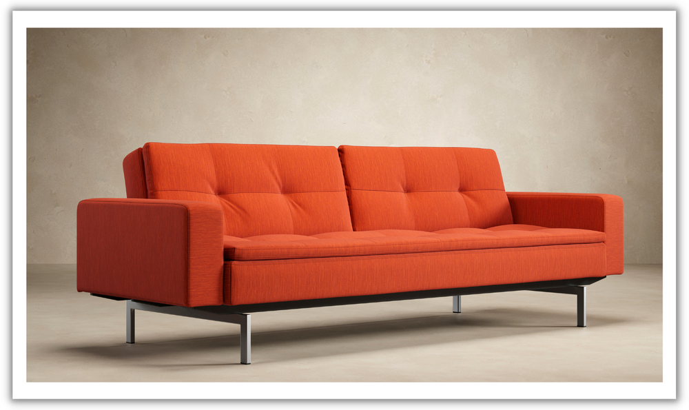 Innovation Living Dublexo 2-Seater Fabric Sleeper Sofa With Stainless Steel Legs-Jennifer Furniture