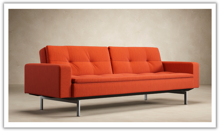 Innovation Living Dublexo 2-Seater Fabric Sleeper Sofa With Stainless Steel Legs-Jennifer Furniture