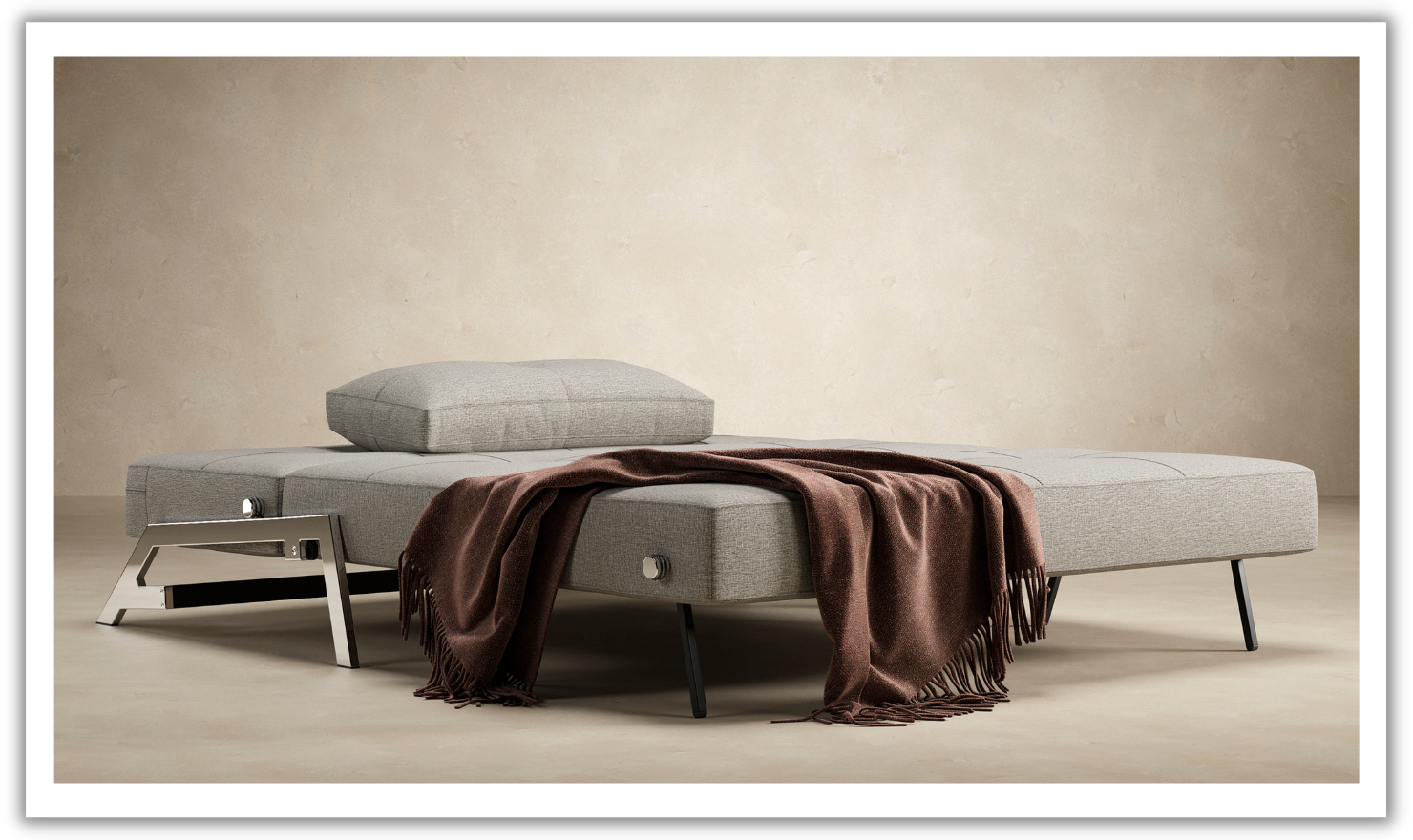 Innovation Living Cubed Fabric 2-Seater Queen Sized Sleeper Sofa With Hidden Bedding Storage-Jennifer Furniture