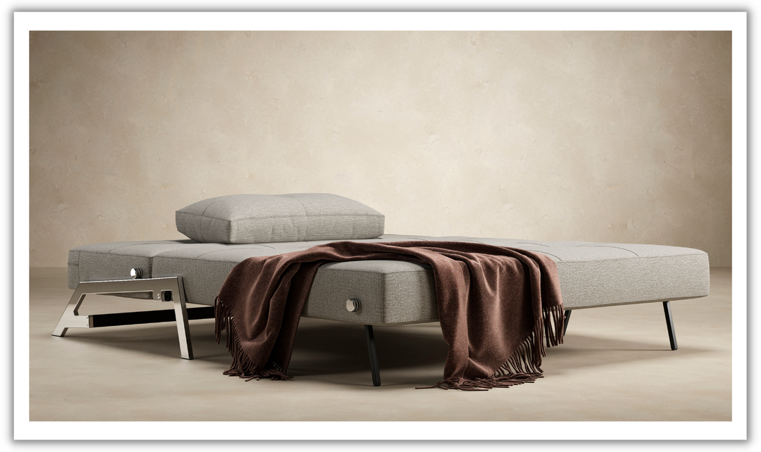 Innovation Living Cubed Fabric 2-Seater Queen Sized Sleeper Sofa With Hidden Bedding Storage-Jennifer Furniture
