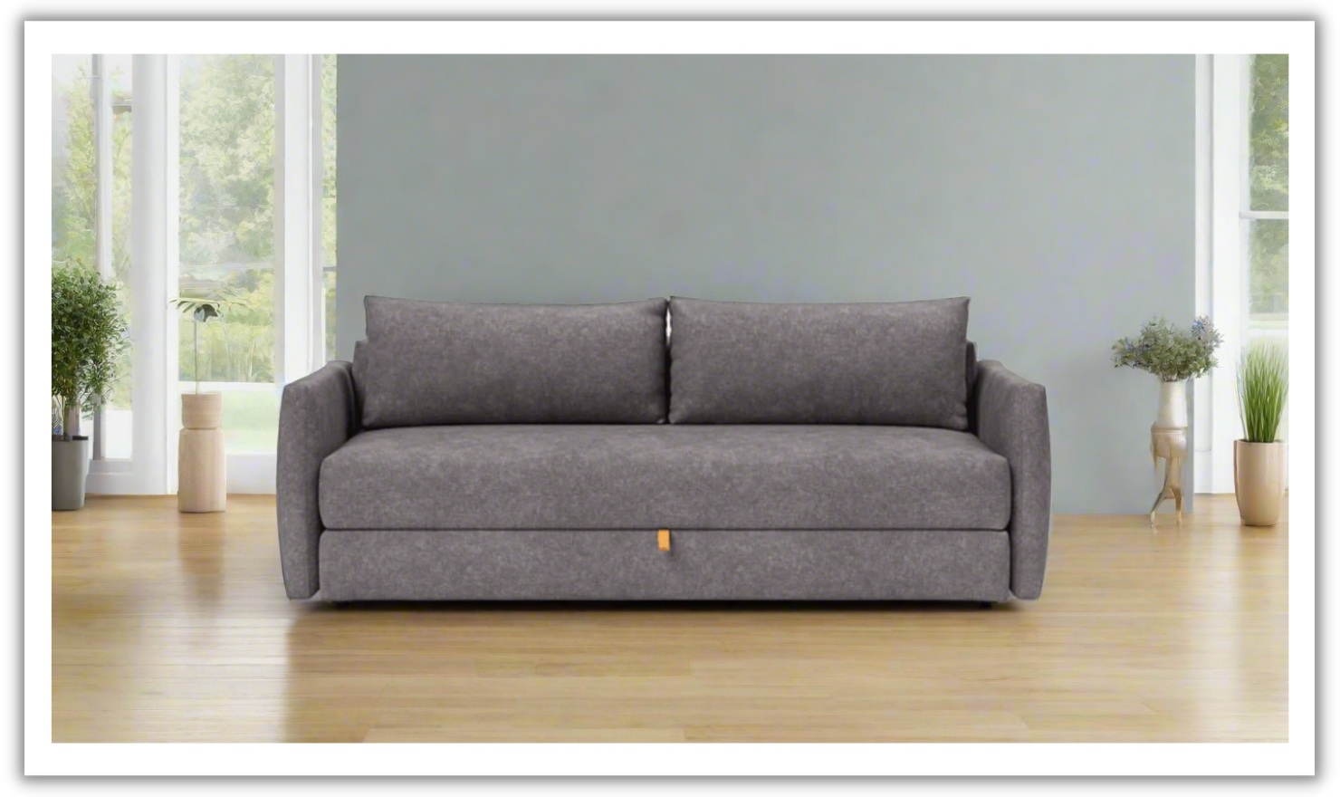 Innovation Living Tripi 2-Seater Fabric Sofa Bed With Integrated Storage-Jennifer Furniture