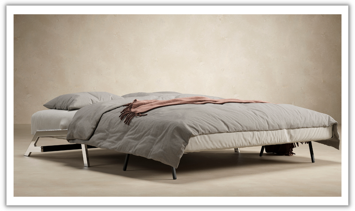 Innovation Living Cubed Fabric 2-Seater Queen Sized Sleeper Sofa With Hidden Bedding Storage-Jennifer Furniture