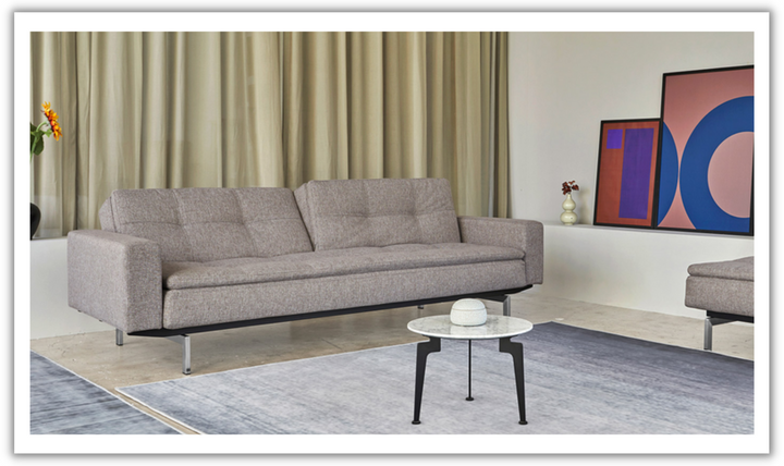 Innovation Living Dublexo 2-Seater Fabric Sleeper Sofa With Stainless Steel Legs-Jennifer Furniture