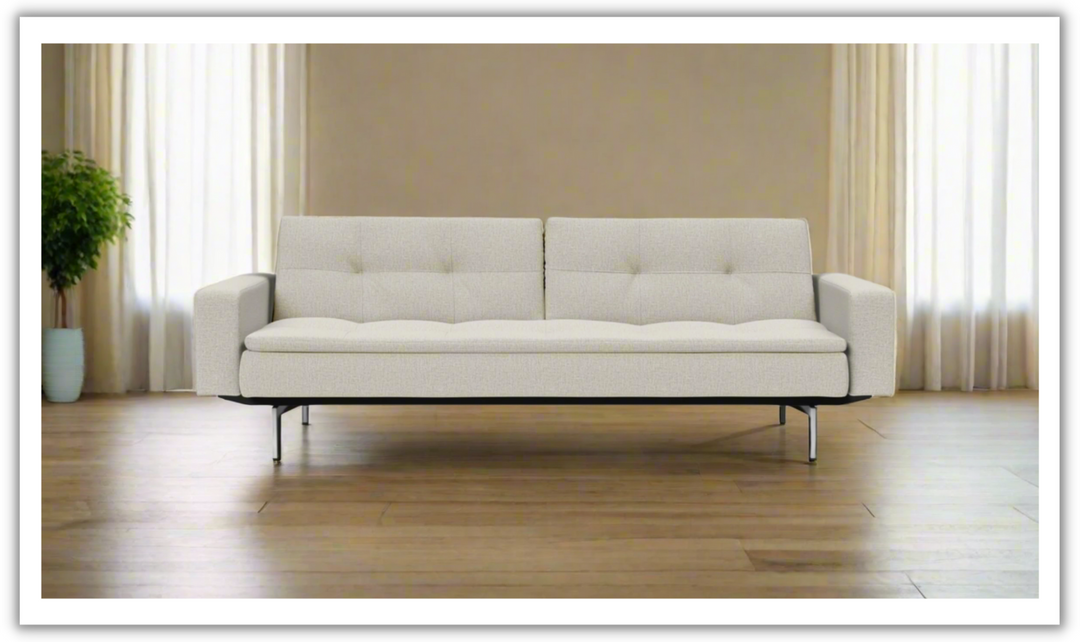 Innovation Living Dublexo 2-Seater Fabric Sleeper Sofa With Stainless Steel Legs-Jennifer Furniture