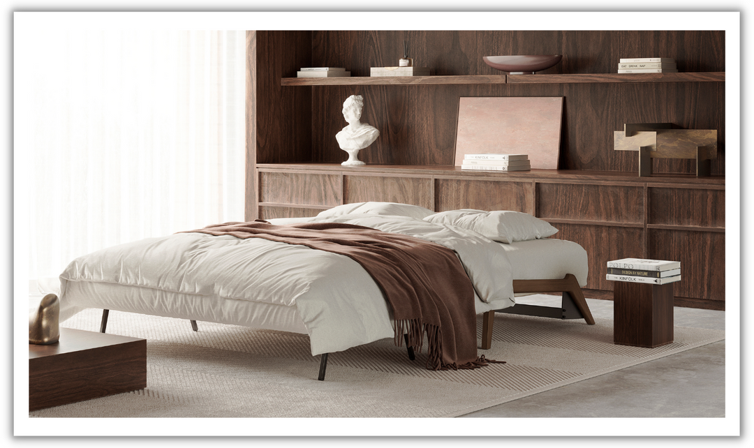Innovation Living Cubed Fabric 2-Seater Queen Sized Sleeper Sofa With Hidden Bedding Storage-Jennifer Furniture