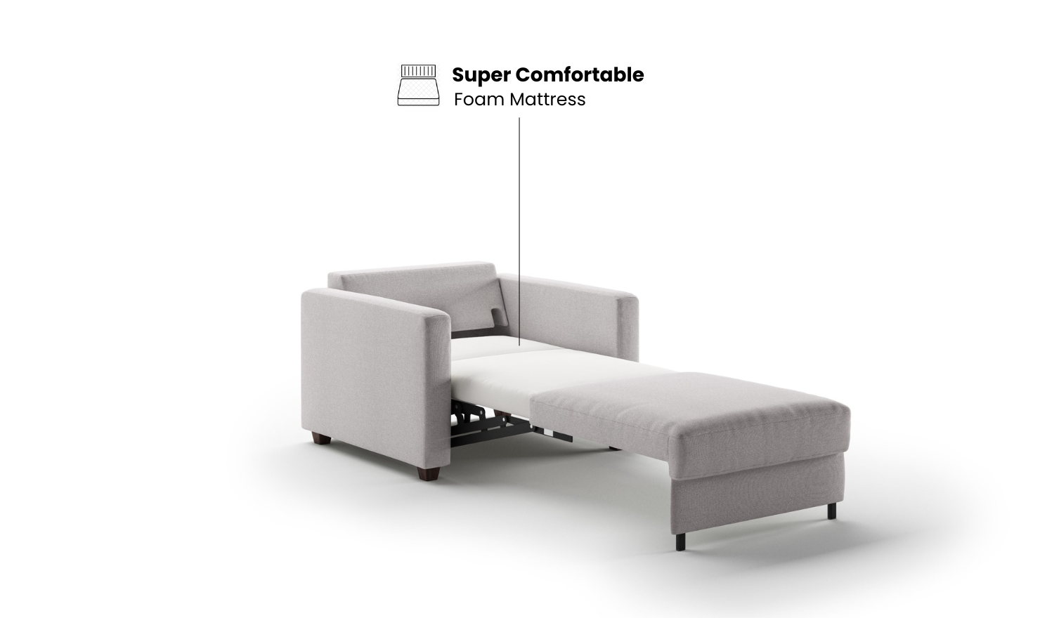 Luonto Fantasy Sofa Sleeper With Level Function & Foam Mattress