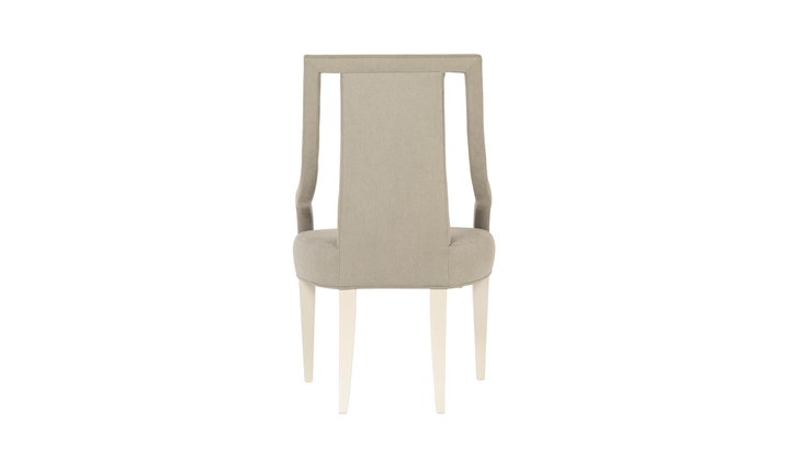 Bernhardt Calista Gray Polyester Arm Chair with Recessed Arms