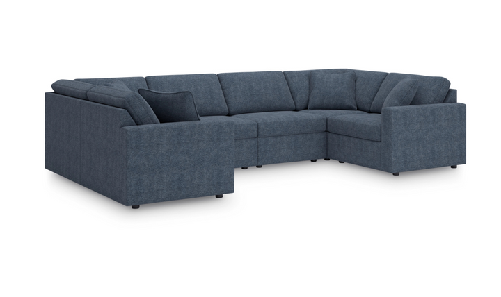 Modern Heritage Modmax Fabric Sectional Sofa with Throw pillows