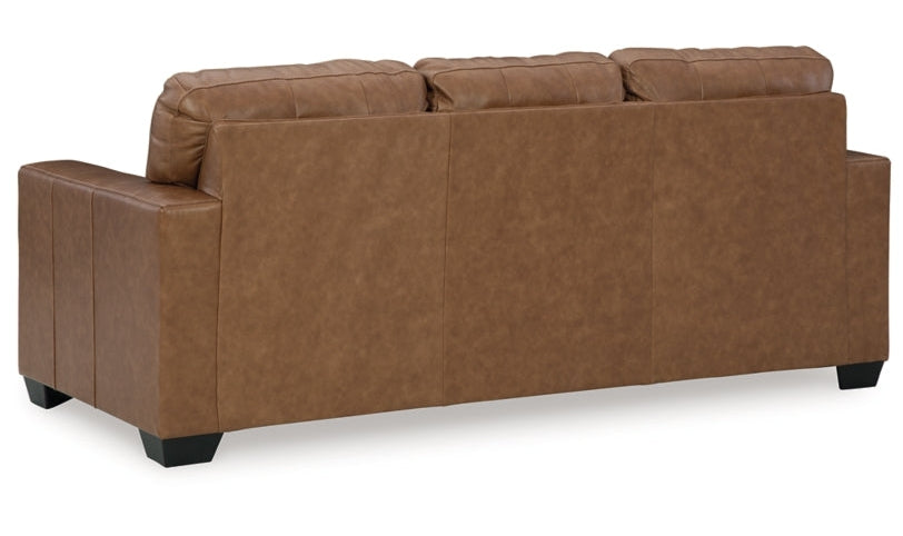 Bolsena 3-Seater Queen Leather Sofa Sleeper in Brown