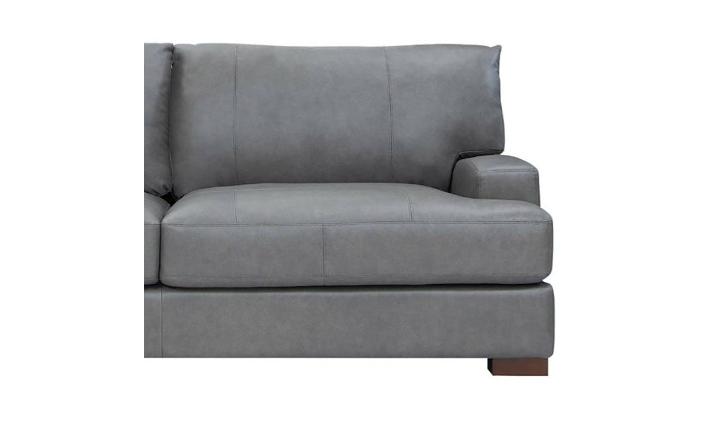 Reserve Stationary Gray Leather Full Size Sofa