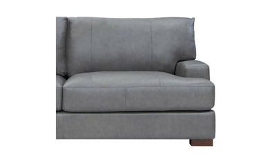 Reserve Stationary Gray Leather Full Size Sofa