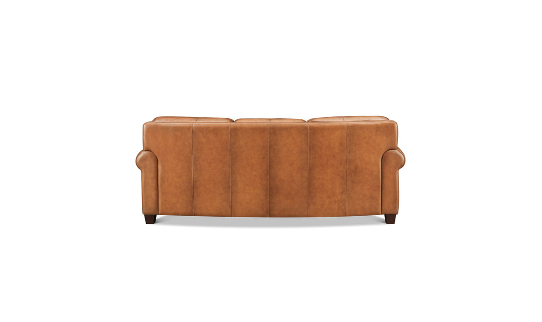 Hydeline Cimmaron Leather Upholstered Sofa With Rolled Arms - Jennifer Furniture