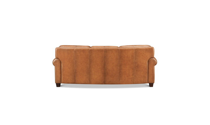 Hydeline Cimmaron Leather Upholstered Sofa With Rolled Arms - Jennifer Furniture