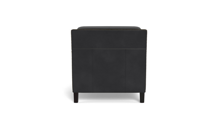 Camano Leather Chair in Leather with Nailhead Finish-Jennifer Furniture