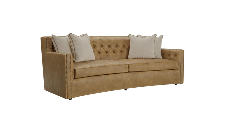 Bernhardt Candace Leather Sofa with Track Arms