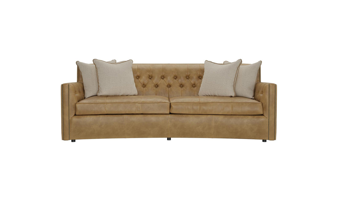 Bernhardt Candace Leather Sofa with Track Arms