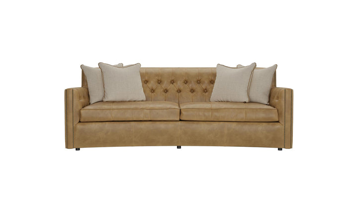 Bernhardt Candace Leather Sofa with Track Arms