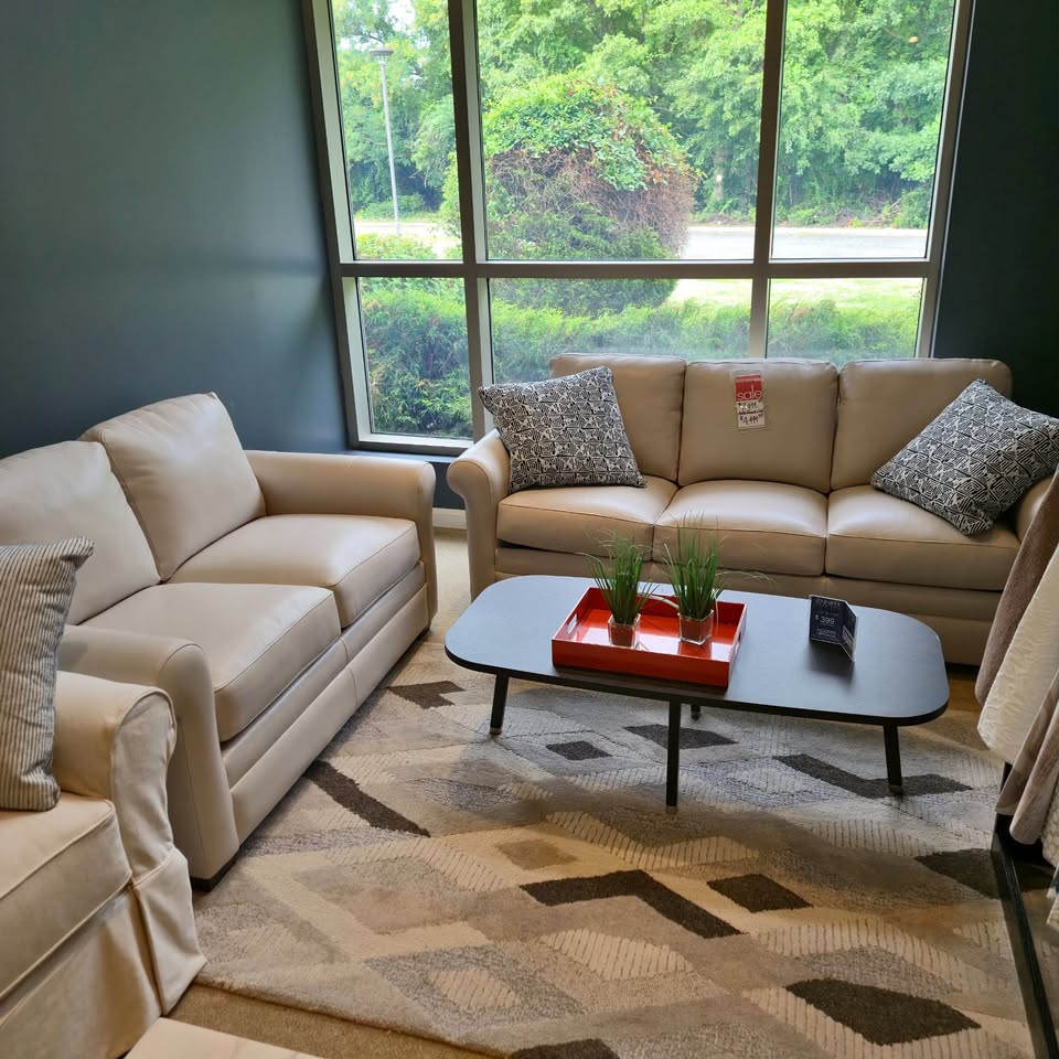 Craftmaster 100% Leather Sofa & Loveseat