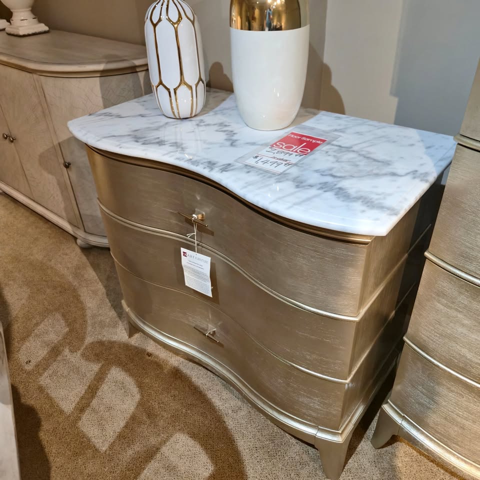 Stone Top Nightstand