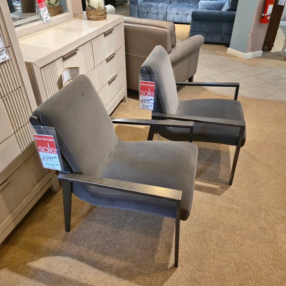Universal Furniture - Pair of Metal Accent Chairs