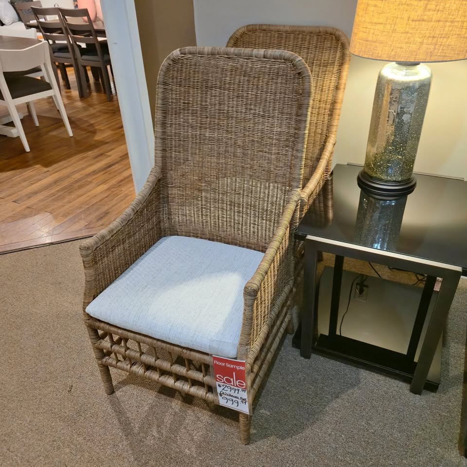 Universal Furniture - Pair of Ratan Dining Chairs