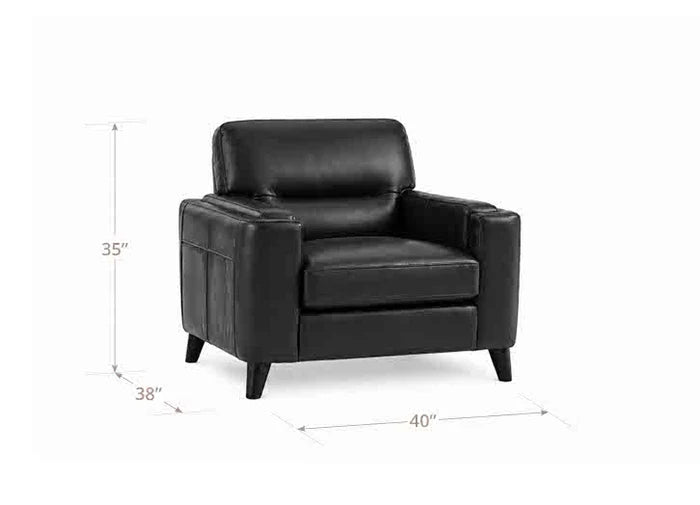 Hydeline Elm Leather Chair With Zip Cover